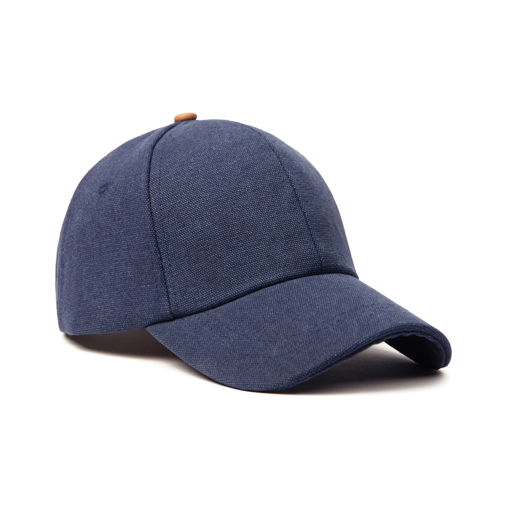VINGA Bosler AWARE™ recycled canvas cap - voor bedrijven en relatiegeschenken - donkerblauw (± PMS 2379)