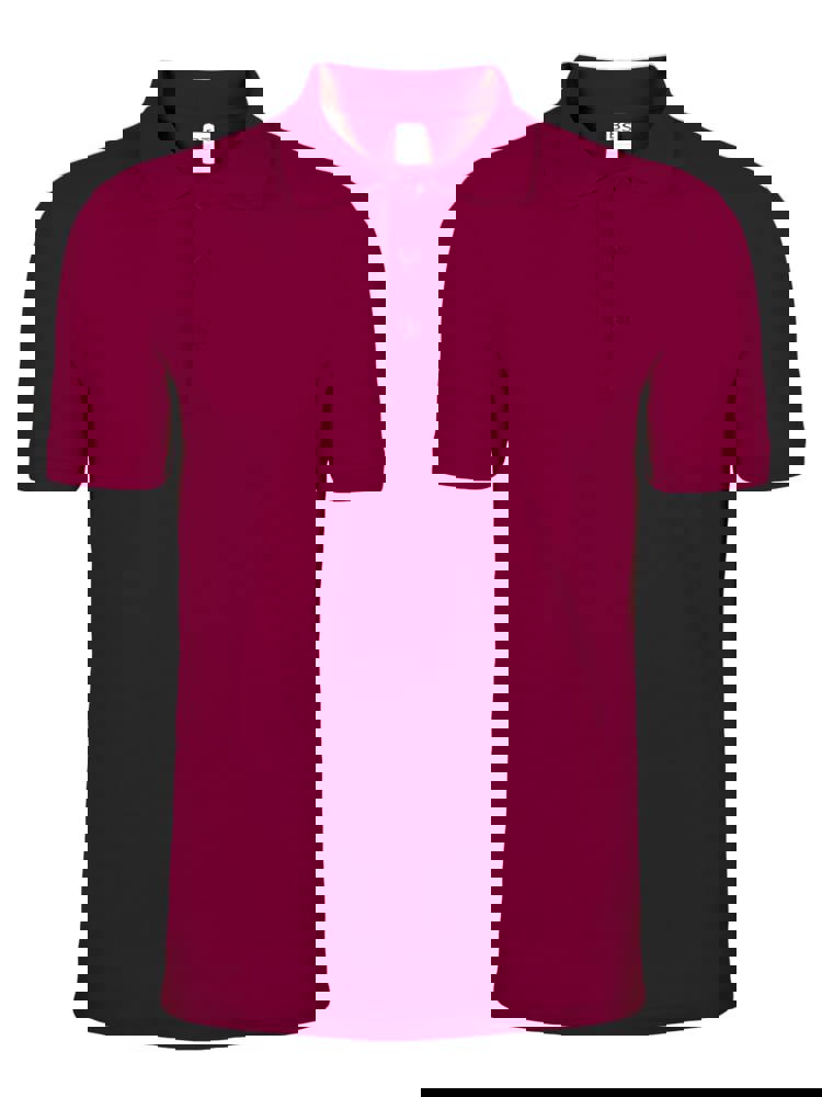 BS Evolution polo, 180 gr/m² - voor bedrijven en relatiegeschenken - Bordeaux (PMS 7428C)