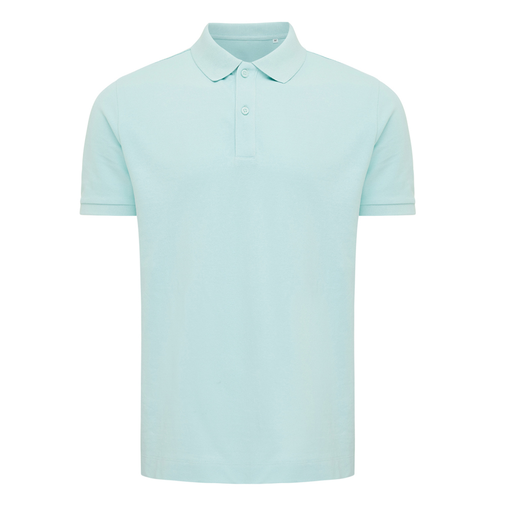 IQONIQ Yosemite gerecycled katoen pique polo - met logo of onbedrukt bestellen - crushed mint (± PMS 12-5410 TCX)