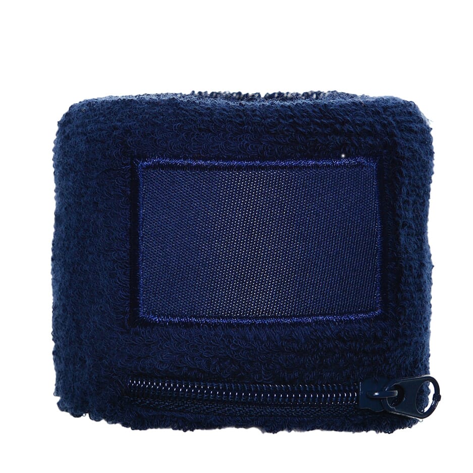 Polsband met label en ritsvakje - bedrukt of onbedrukt verkrijgbaar - Navy (PMS 533c) / Navy