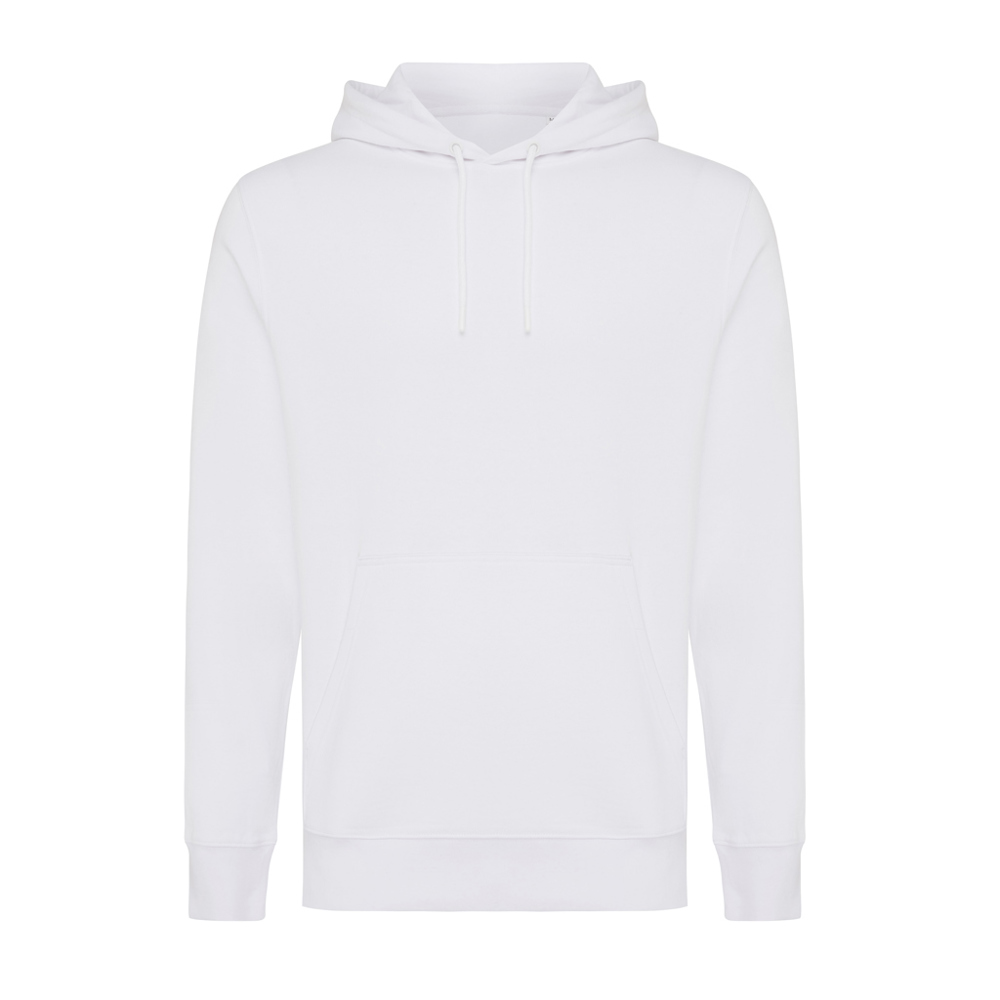 IQONIQ Rila lichtgewicht gerecycled katoen hoodie - bedrukt of onbedrukt verkrijgbaar - recycled white (± PMS 11-0601 TCX)