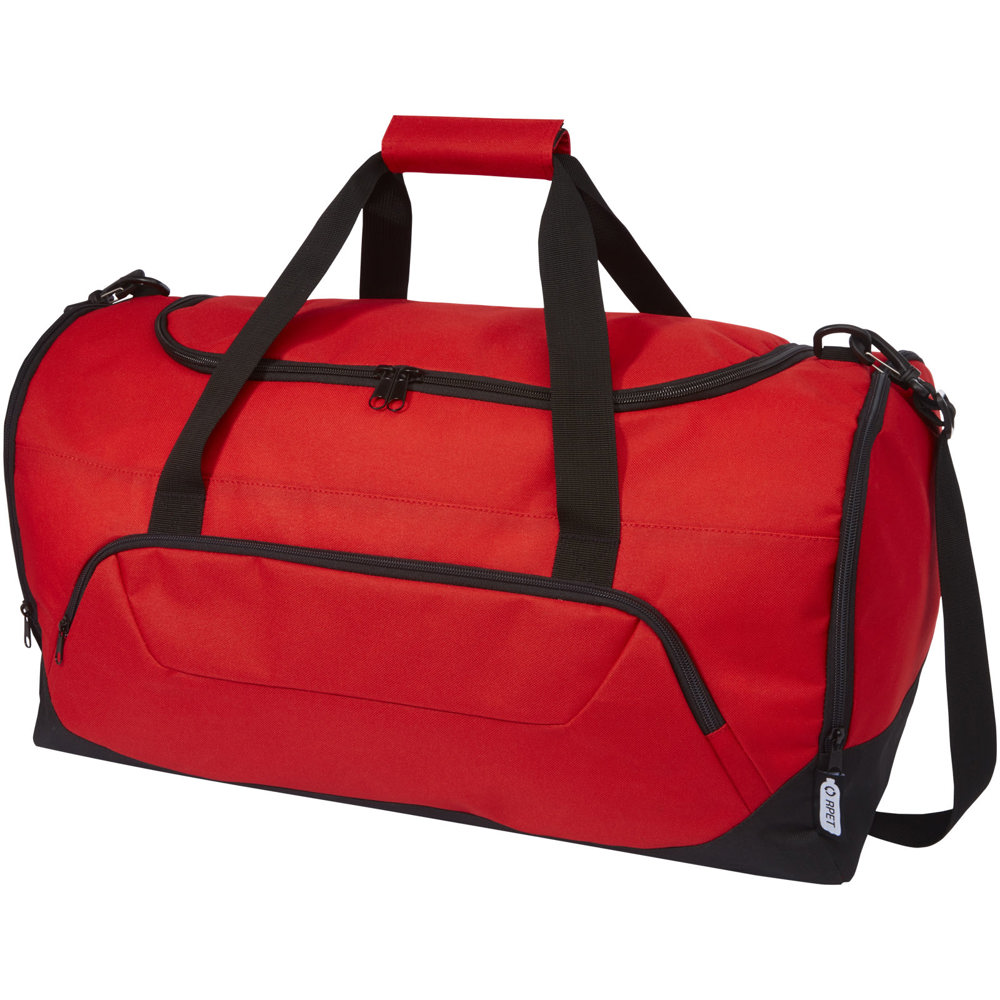 Retrend RPET duffel bag 40L - bedrukt of onbedrukt verkrijgbaar - Rood