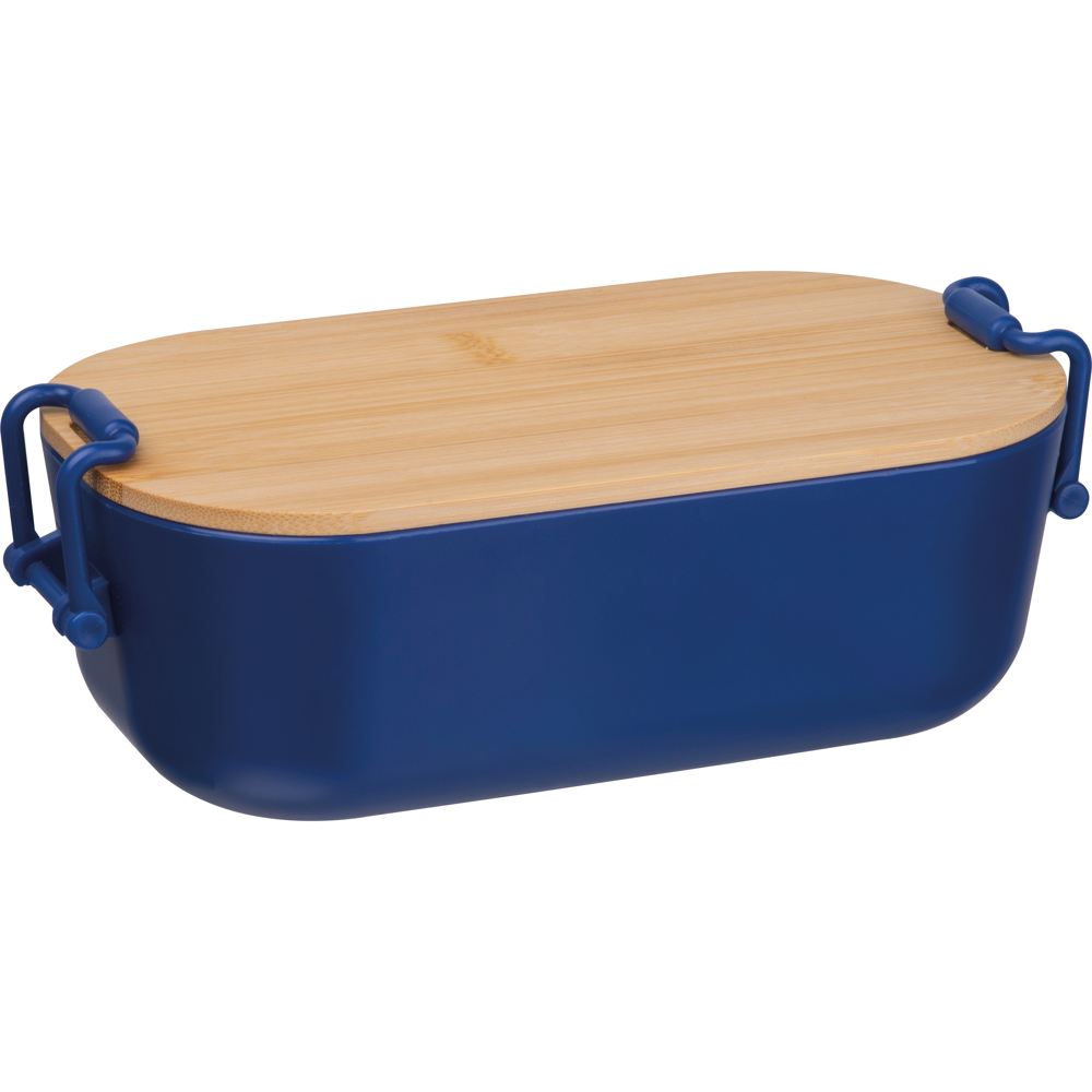 Lunchbox met bamboe deksel en clipsluiting