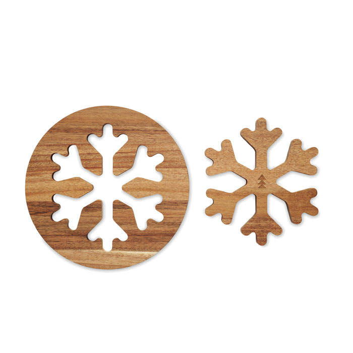 SCAGLIA - Acacia houten pothouders set - kopen of bedrukken