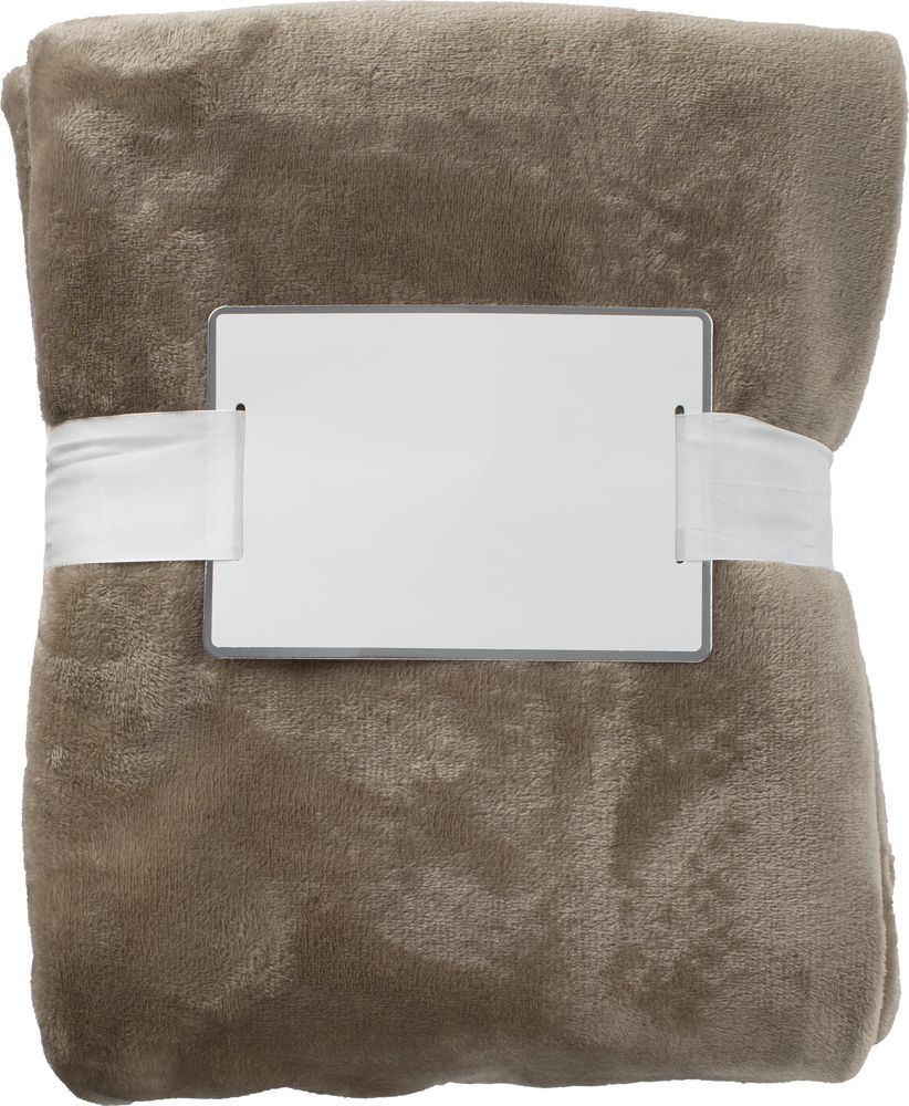 Flanellen fleece (280 gr/m²) deken Sean - bedrukt of onbedrukt verkrijgbaar - khaki (écru)