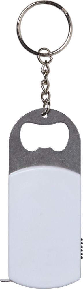 ABS sleutelhanger met flesopener Karen - met logo of onbedrukt bestellen - Wit