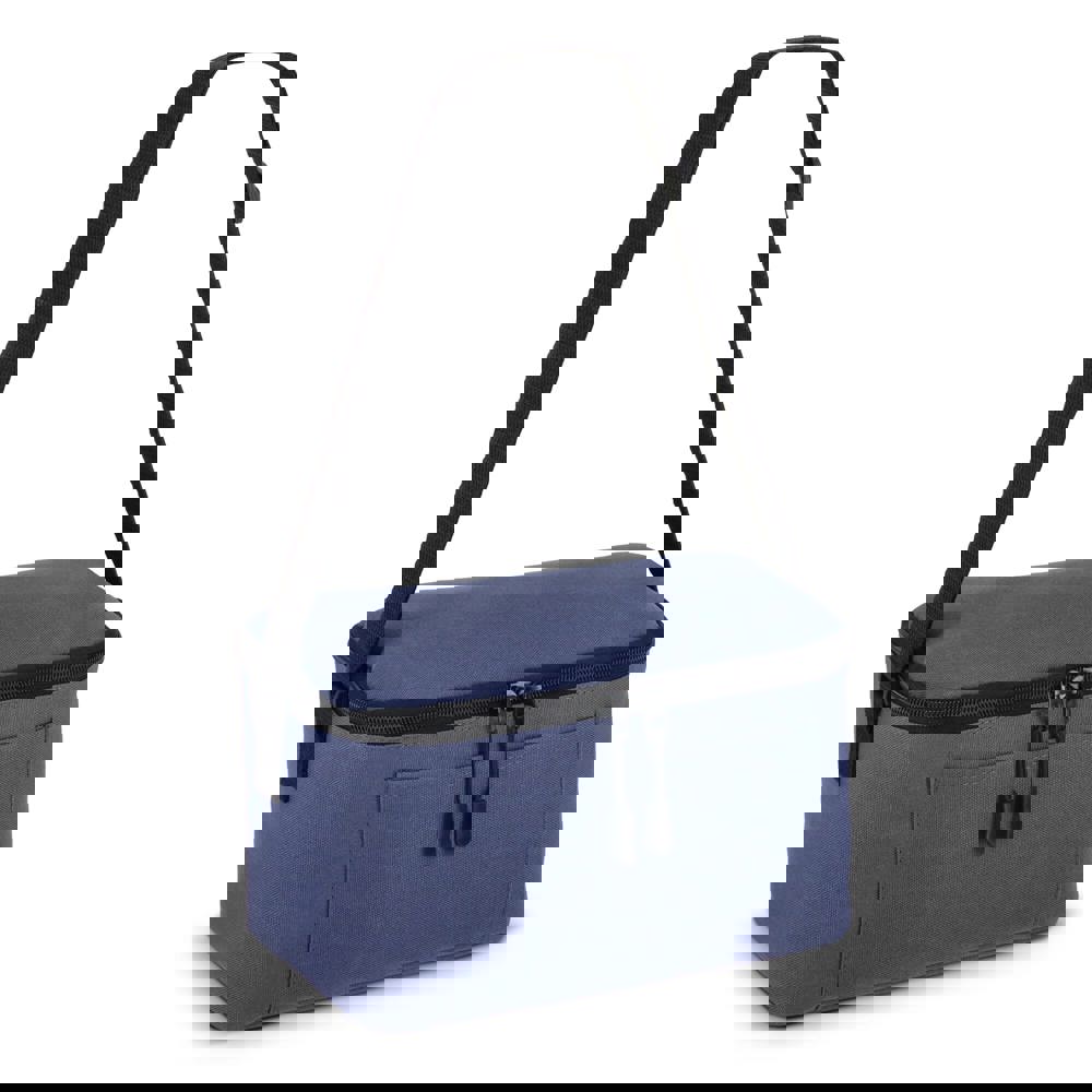600D gerecycled PET koeltas voor 6 blikjes 25 x 14.5 x 15.5 cm 5 L - bedrukt of onbedrukt verkrijgbaar - donkerblauw