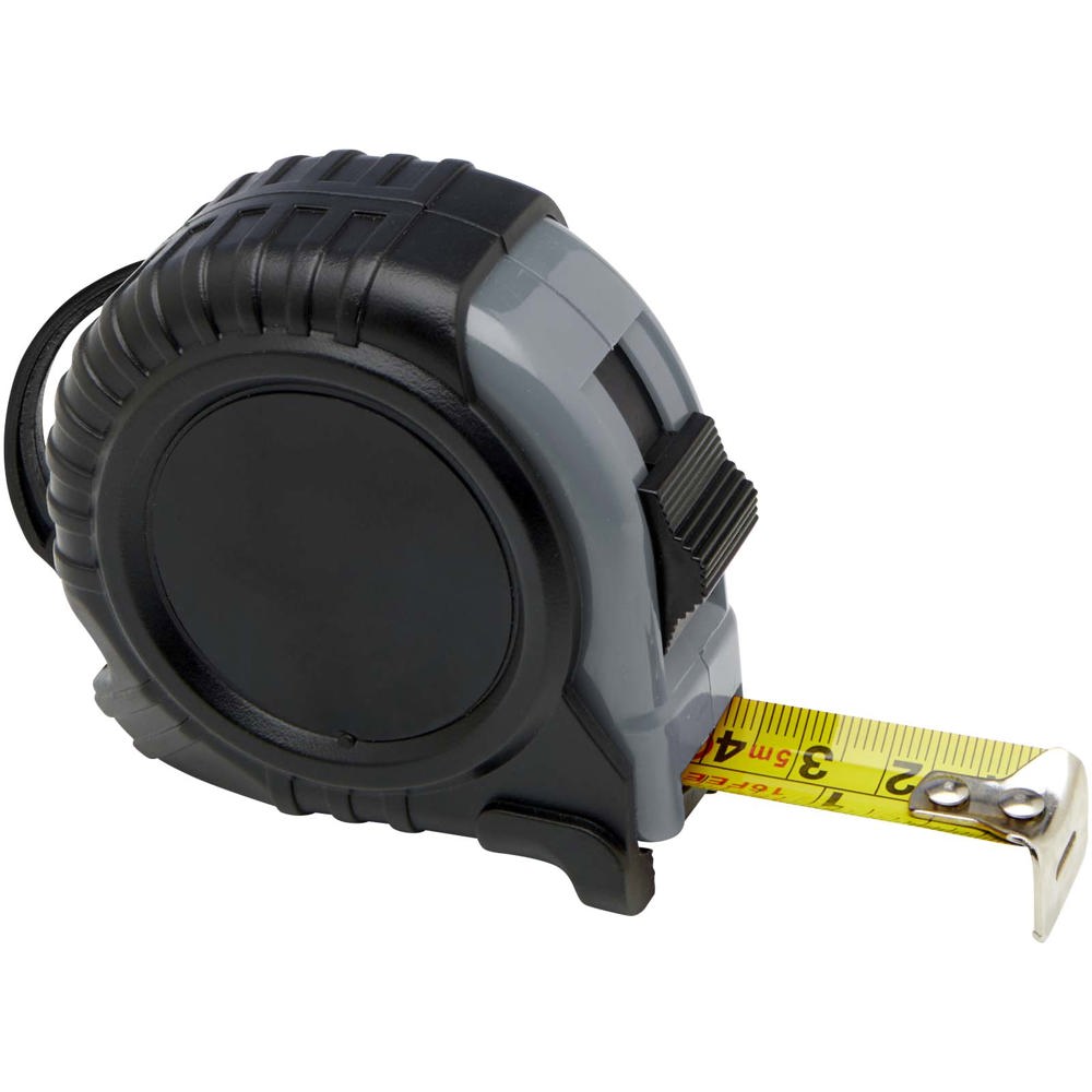 Score 5 meter rolmaat met riemclip - met logo of onbedrukt bestellen - grijs