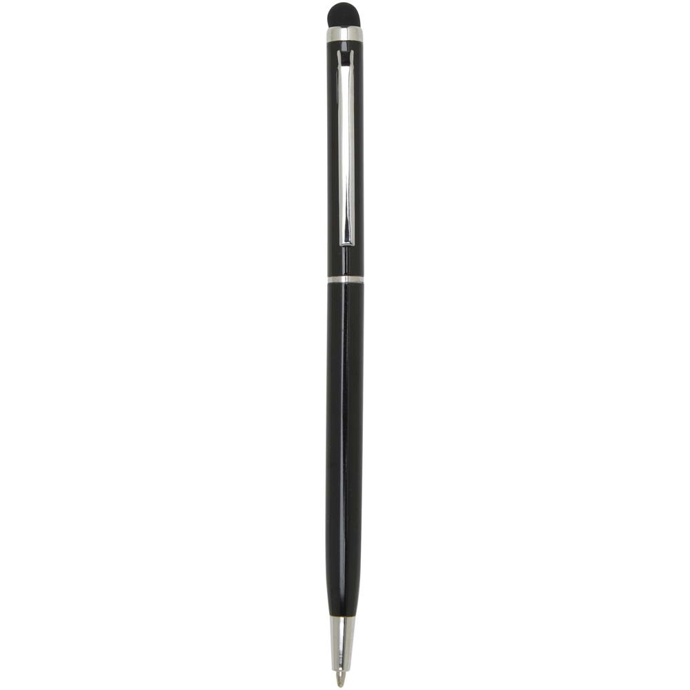 Ore aluminium balpen met stylus (blauwe inkt) - met logo of onbedrukt bestellen - Zwart