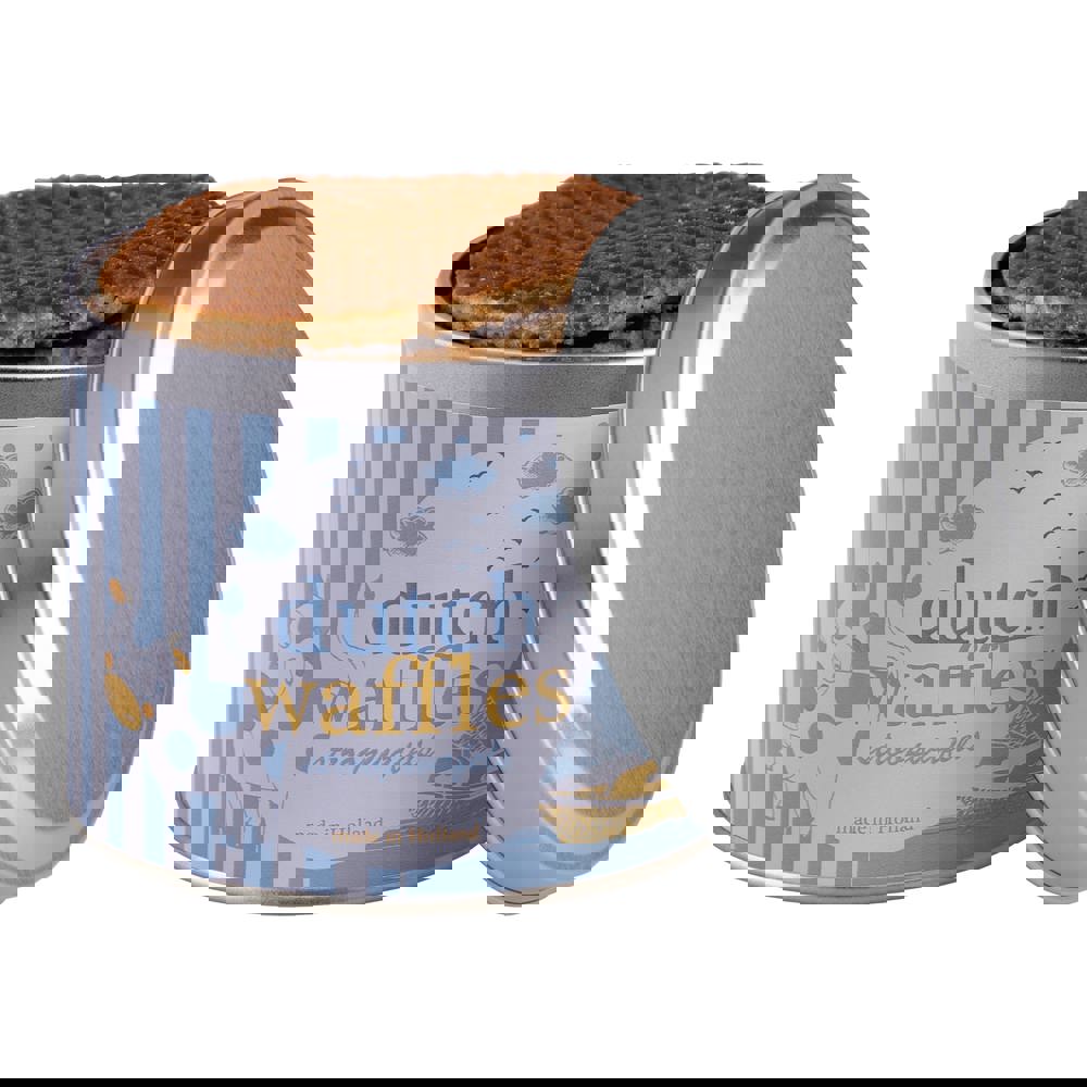 Blik met roomboter stroopwafels - met logo of onbedrukt bestellen