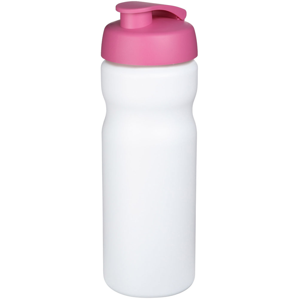 Baseline® Plus 650 ml sportfles met kanteldeksel - met logo of onbedrukt bestellen - Wit, Roze