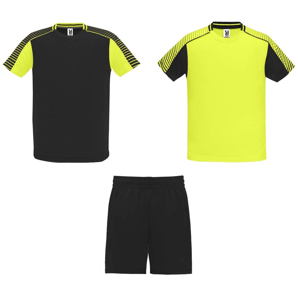 Juve unisex sportset - met logo of onbedrukt bestellen - Fluorgeel, Zwart