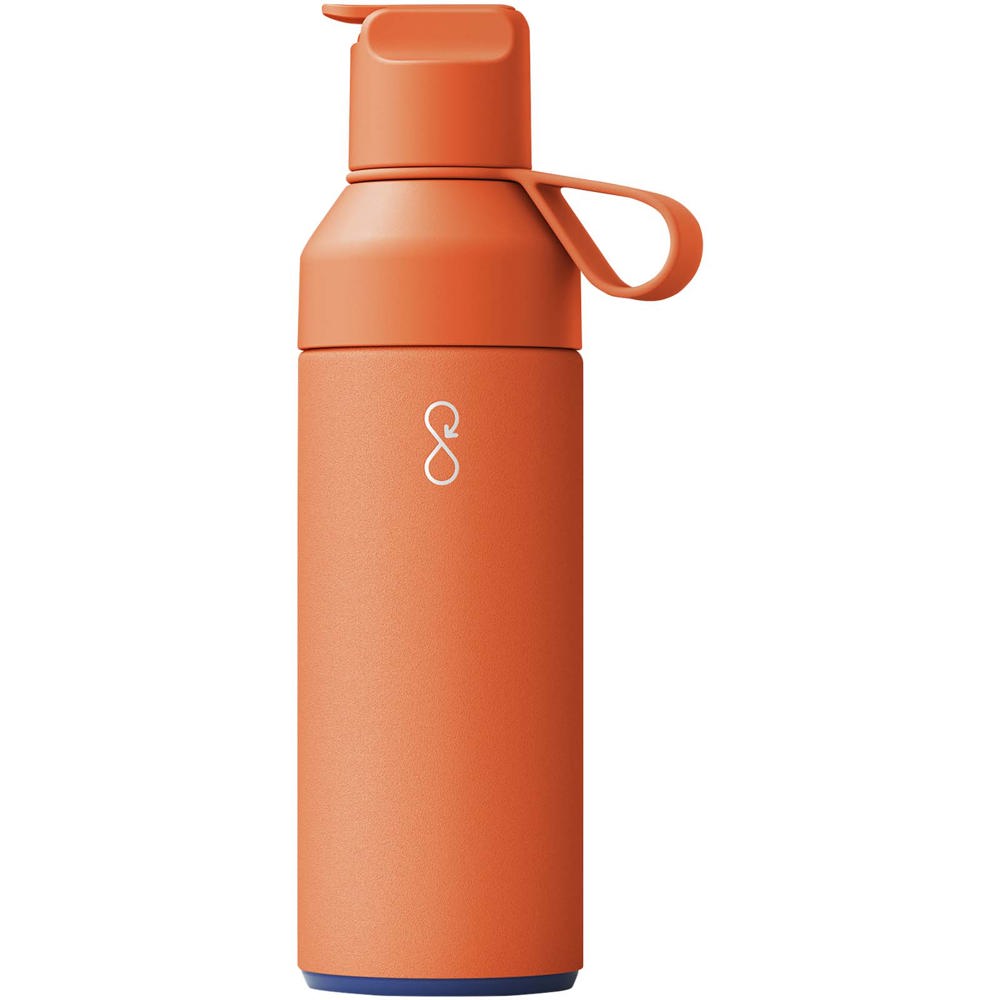 Ocean Bottle GO 500 ml vacuüm geïsoleerde waterfles - bedrukt of onbedrukt verkrijgbaar - Zon oranje