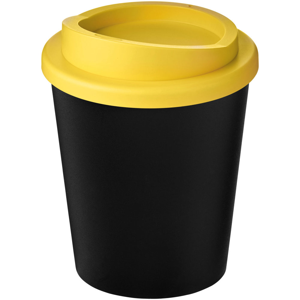 Americano® Espresso Eco 250 ml gerecyclede beker - met logo of onbedrukt bestellen - Zwart, Geel
