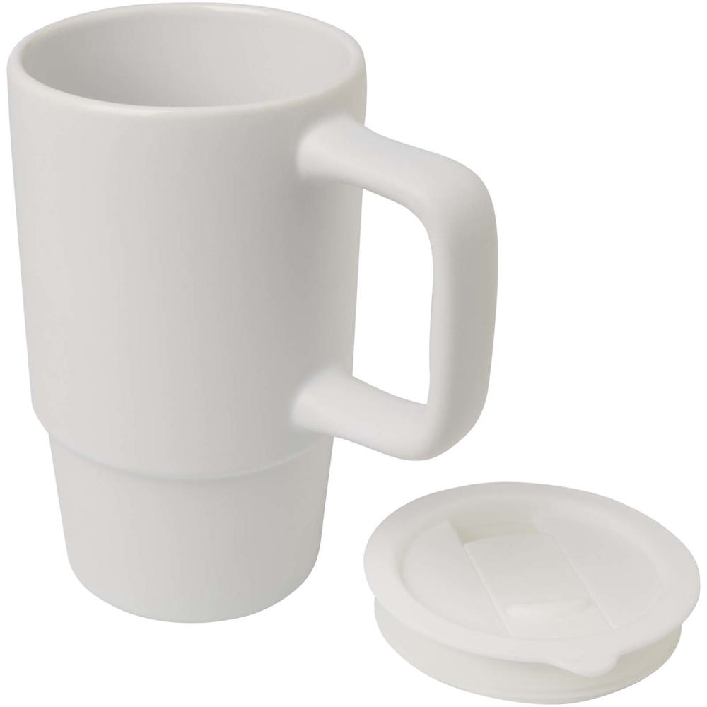 Carter 450 ml mok van keramiek met plastic deksel