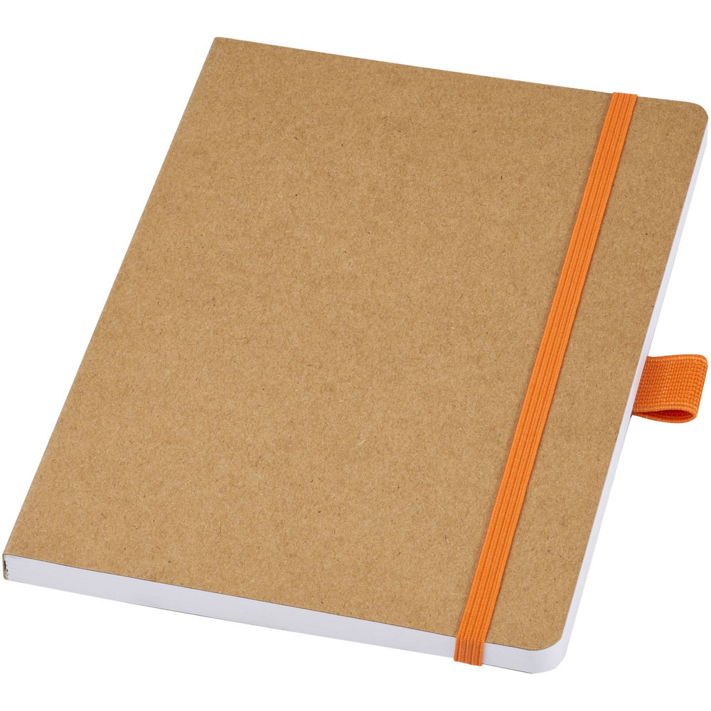 Berk notitieboek van gerecycled papier - voor bedrijven en relatiegeschenken - Oranje