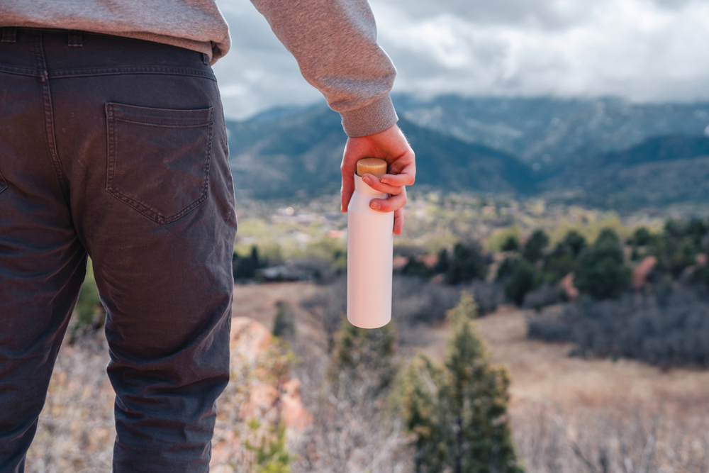 Gaia RCS-gecertificeerde gerecyclede rvs vacuümfles