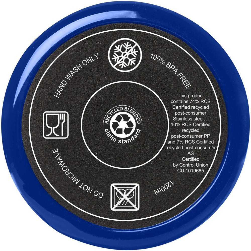 Melbourne 1200 ml RCS-gecertificeerde geïsoleerde beker met rietje