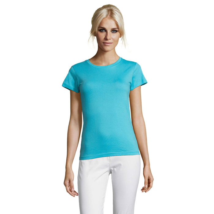 REGENT WOMEN - REGENT dames t-shirt 150g - bedrukt of onbedrukt verkrijgbaar - Atolblauw