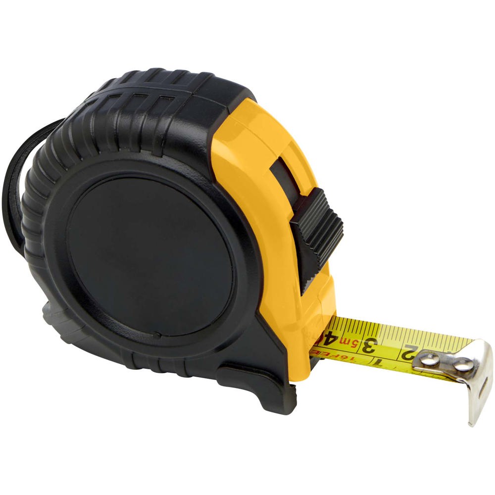 Score 5 meter rolmaat met riemclip - met logo of onbedrukt bestellen - geel