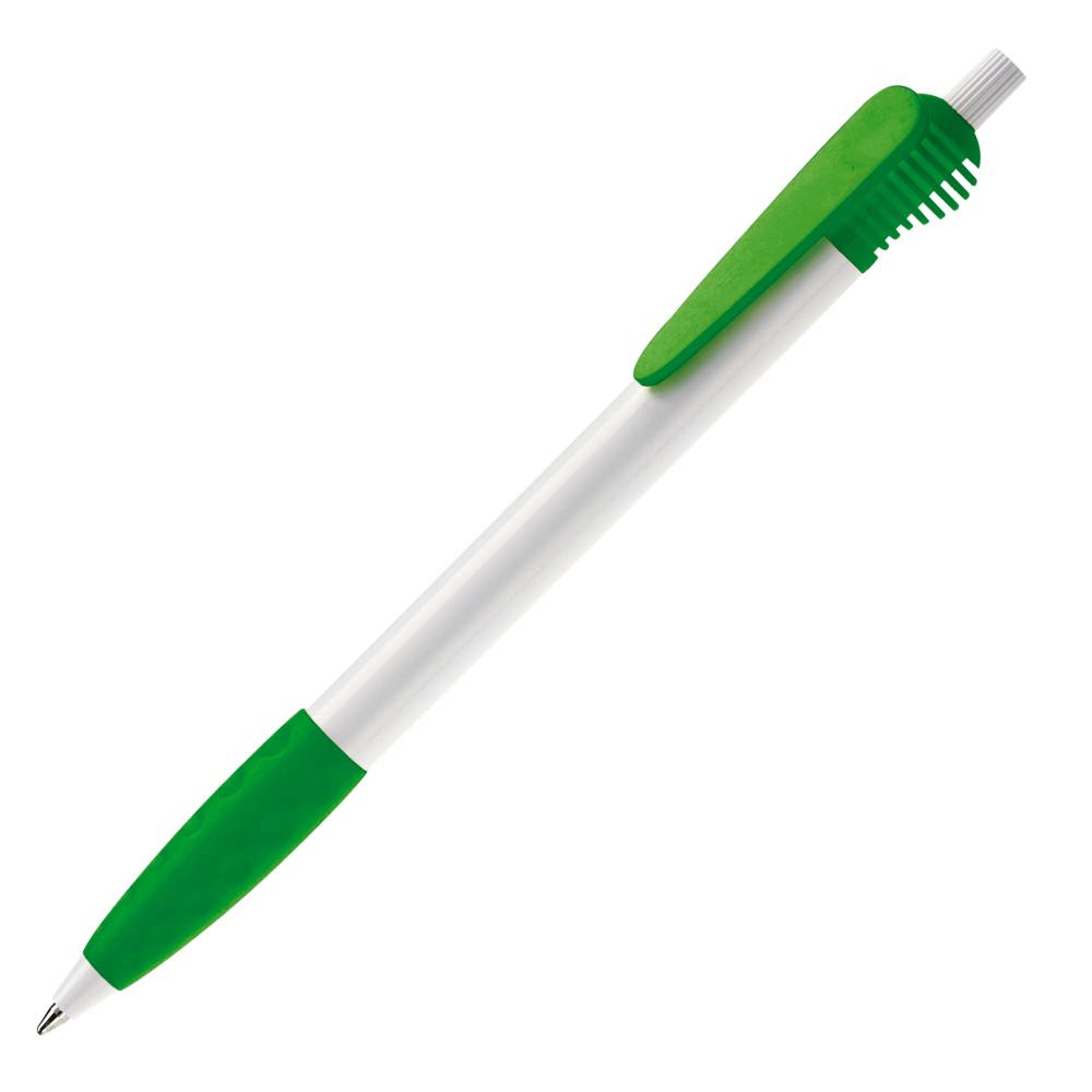 Balpen Cosmo grip hardcolour - Wit / Groen