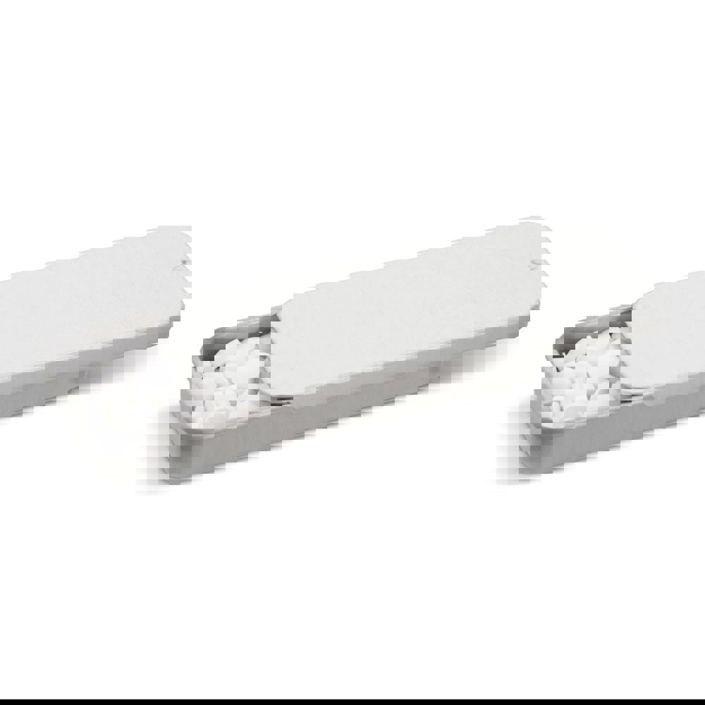 Mini pepermuntdoos in blik - met logo of onbedrukt bestellen - Zilver