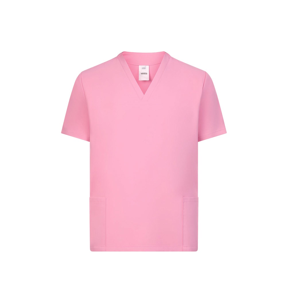 VL FLORA. Tuniek met korte mouwen (140 g/m²) gemaakt van 100% microvezel - roze