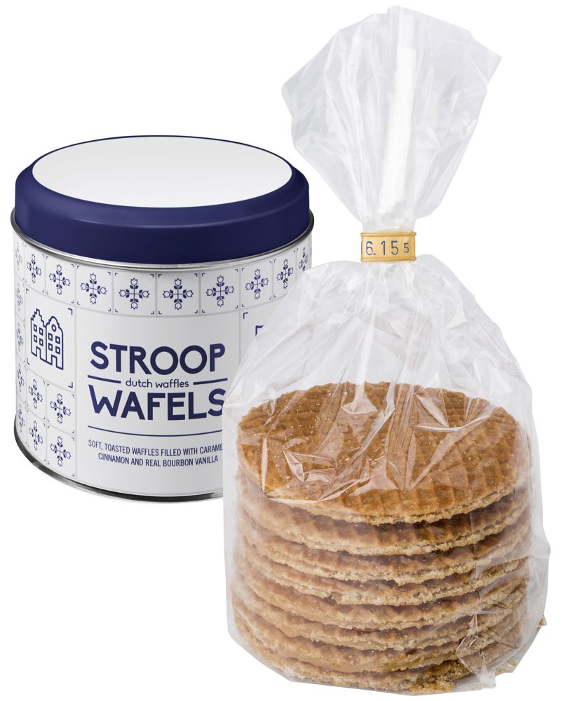Blik inclusief stroopwafels William - met logo of onbedrukt bestellen
