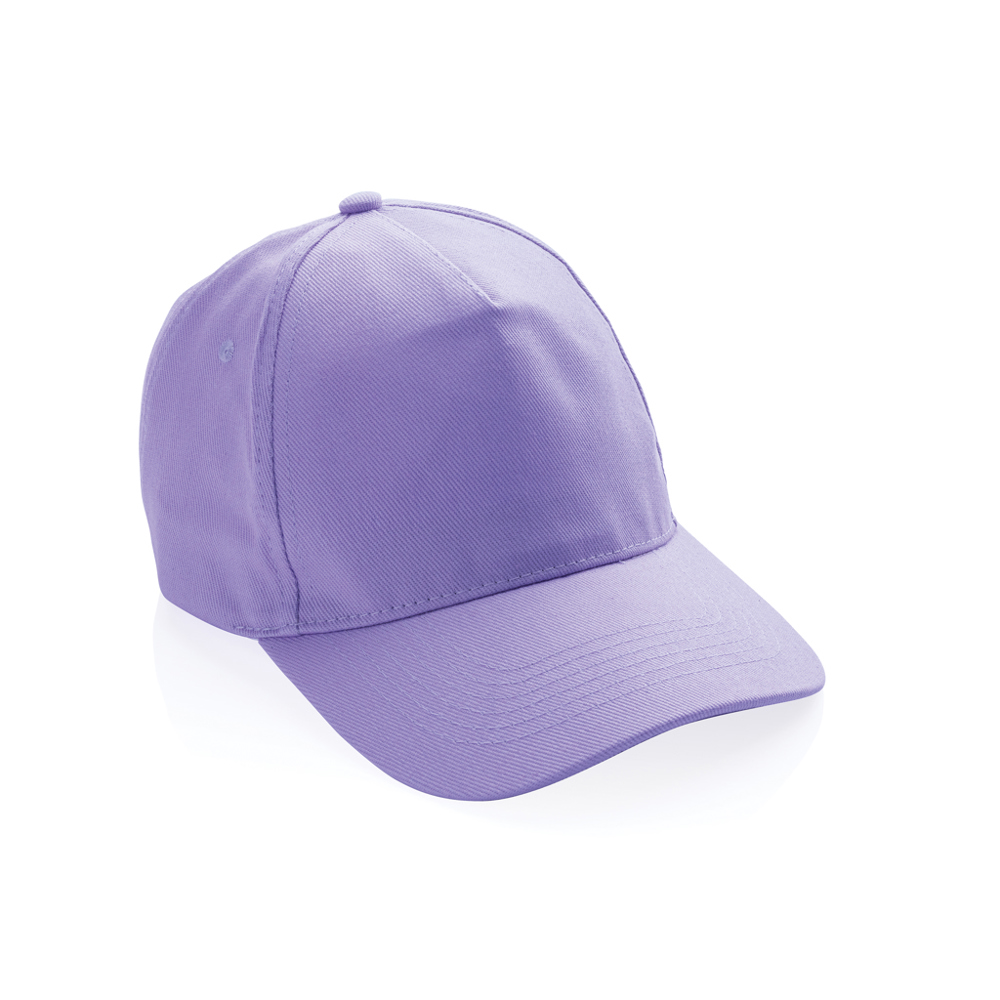 Impact AWARE™ 5 panel 280gr recycled katoenen cap - bedrukt of onbedrukt verkrijgbaar - lavender (± PMS 15-3716TCX)