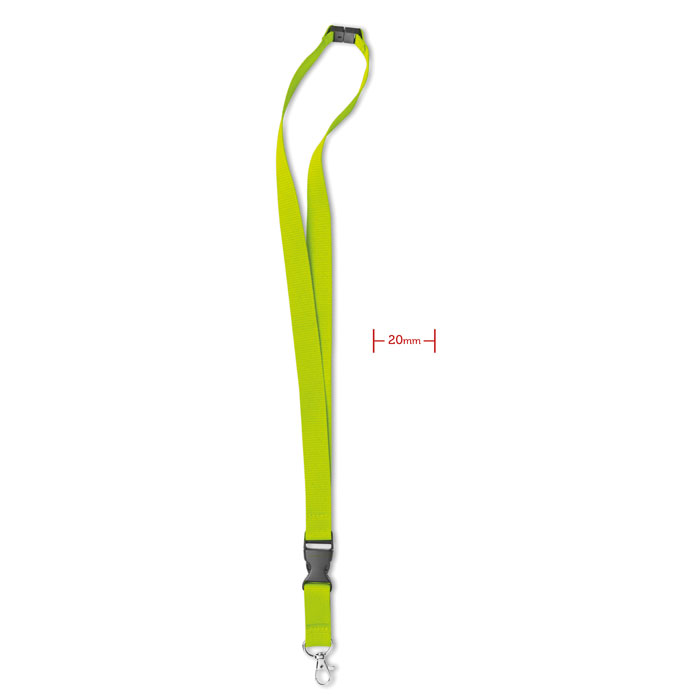 LANY - Lanyard, metalen haak. 20 mm - voor bedrijven en relatiegeschenken - Limoen