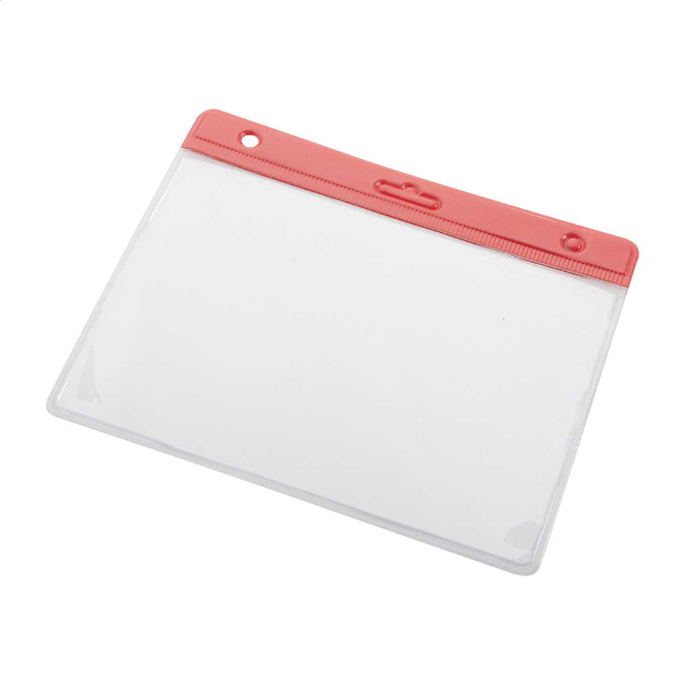 Bahhol - pashouder - met logo of onbedrukt bestellen - rood/transparant