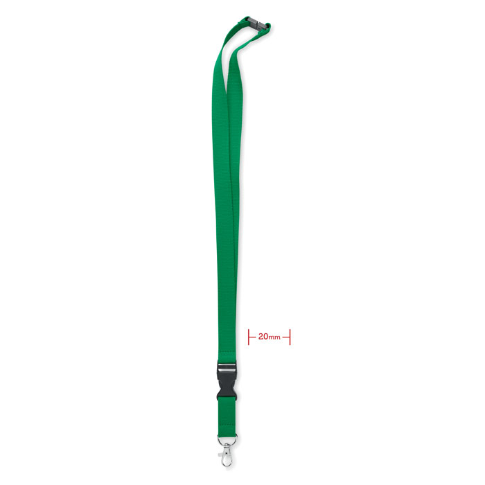 LANNYCOT - Lanyard katoen 20mm - voor bedrijven en relatiegeschenken - Groen