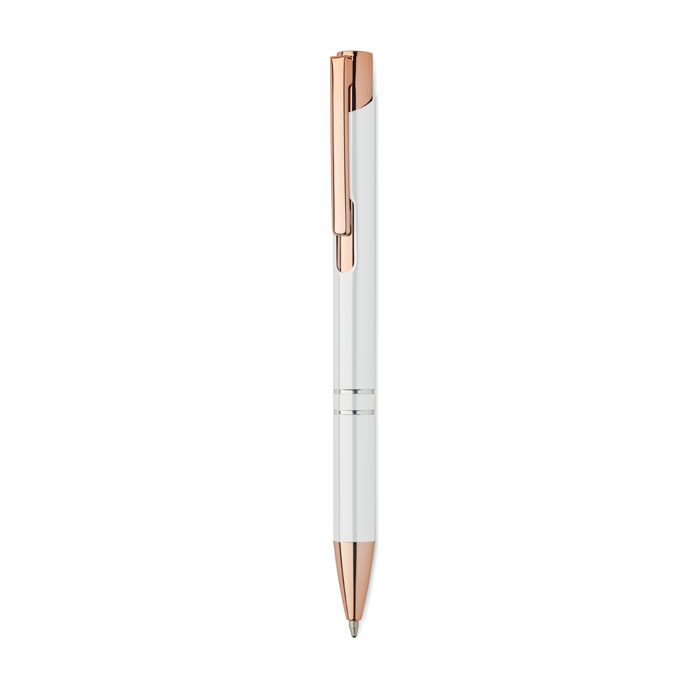 BERN ROSE - Gerecyclede aluminium pen - met logo of onbedrukt bestellen - Wit
