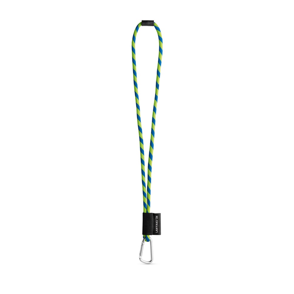 75089. Lanyard Tube Long Set II. Standaard modellen - voor bedrijven en relatiegeschenken - Hexachrome geel, Royal blauw