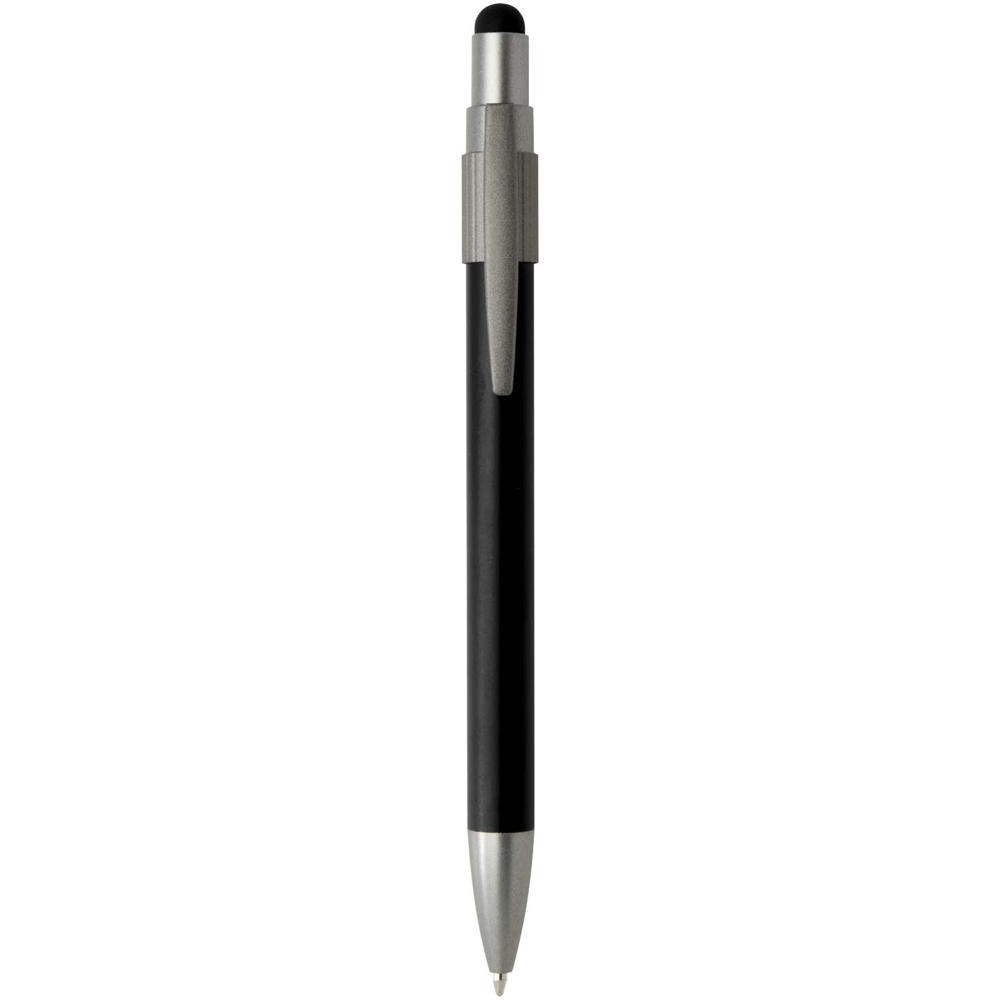 Rill RCS gerecycleerde balpen met stylus en fidget spinner (blauwe inkt) - kopen of bedrukken - Zwart
