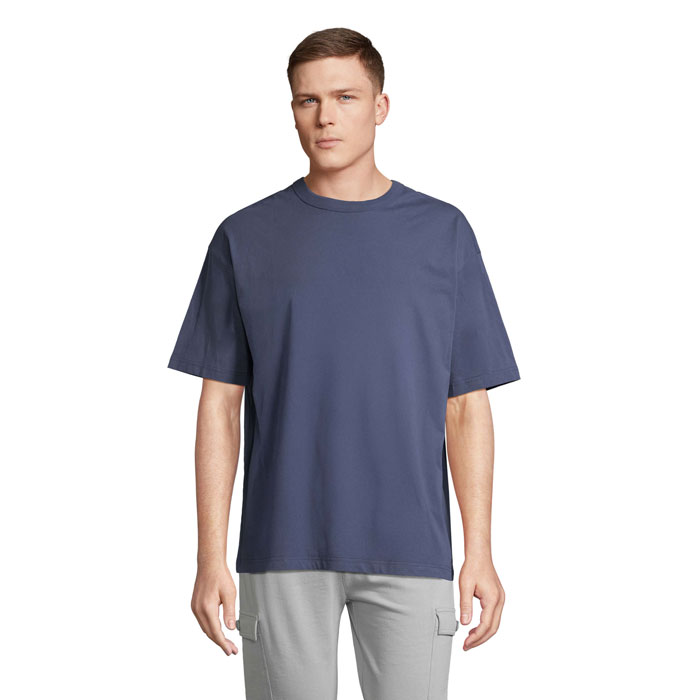 BOXY MEN - BOXY OVERSIZE T-SHIRT HEREN - met logo of onbedrukt bestellen - Denim