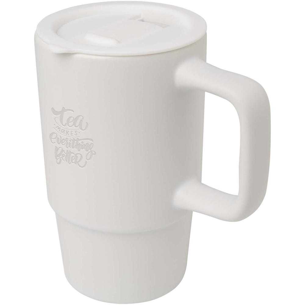 Carter 450 ml mok van keramiek met plastic deksel
