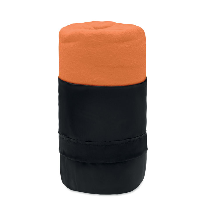 MUSALA RPET - RPET fleece reisdeken - voor bedrijven en relatiegeschenken - Oranje