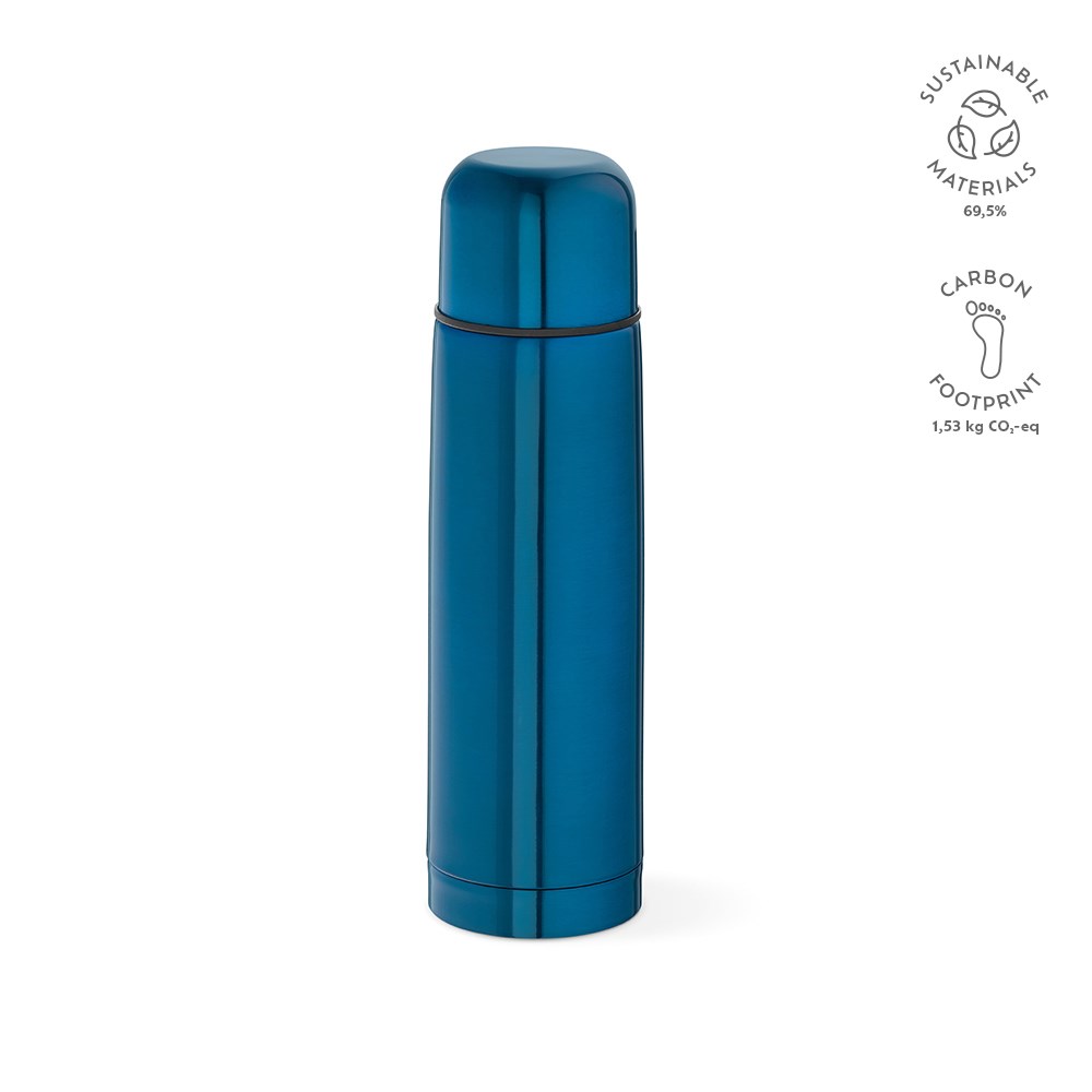 Donau thermos gerecycled roestvrij staal 500 ml - kopen of bedrukken - blauw