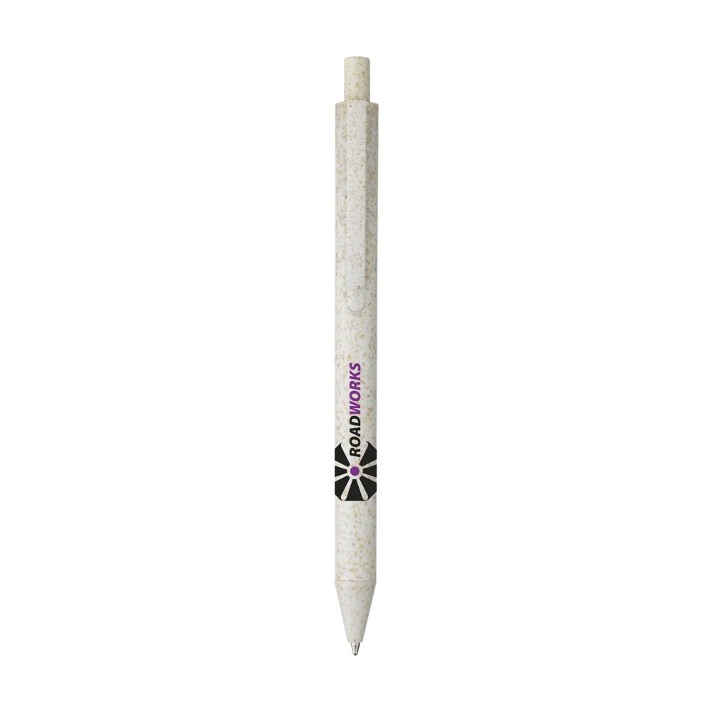 Wheat-Cycled Pen tarwestro pennen - met logo of onbedrukt bestellen - Wit
