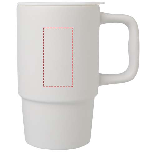Carter 450 ml mok van keramiek met plastic deksel