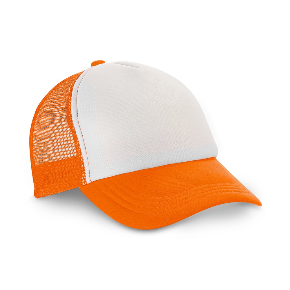 NICOLA. Polyester en mesh pet (150 g/m²) - met logo of onbedrukt bestellen - oranje