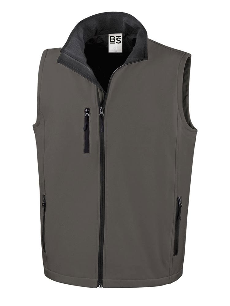 BS Traveller softshell bodywarmer, 275 gr/m² - kopen of bedrukken - Donkergrijs (PMS 7540C)
