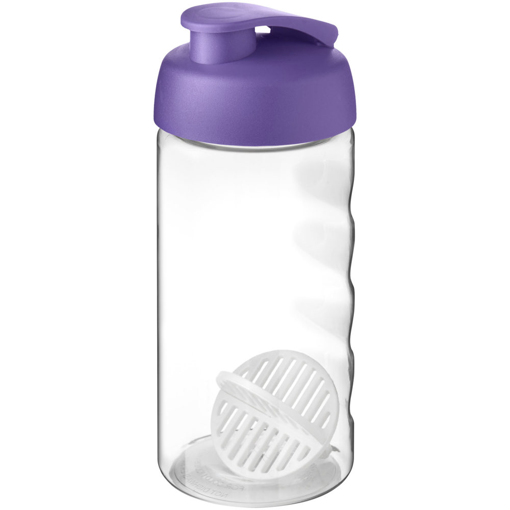 H2O Active® Bop 500 ml sportfles met shaker bal - met logo of onbedrukt bestellen - Paars, Transparent
