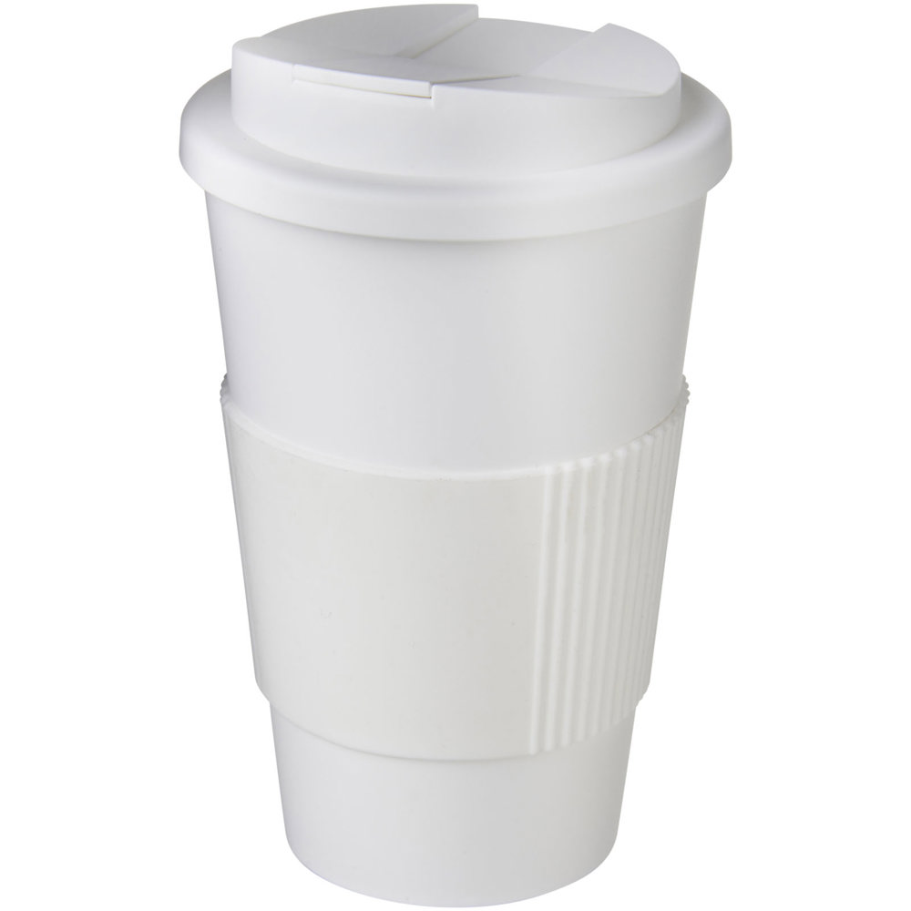 Americano® 350 ml geïsoleerde beker met handvat - voor bedrijven en relatiegeschenken - Wit