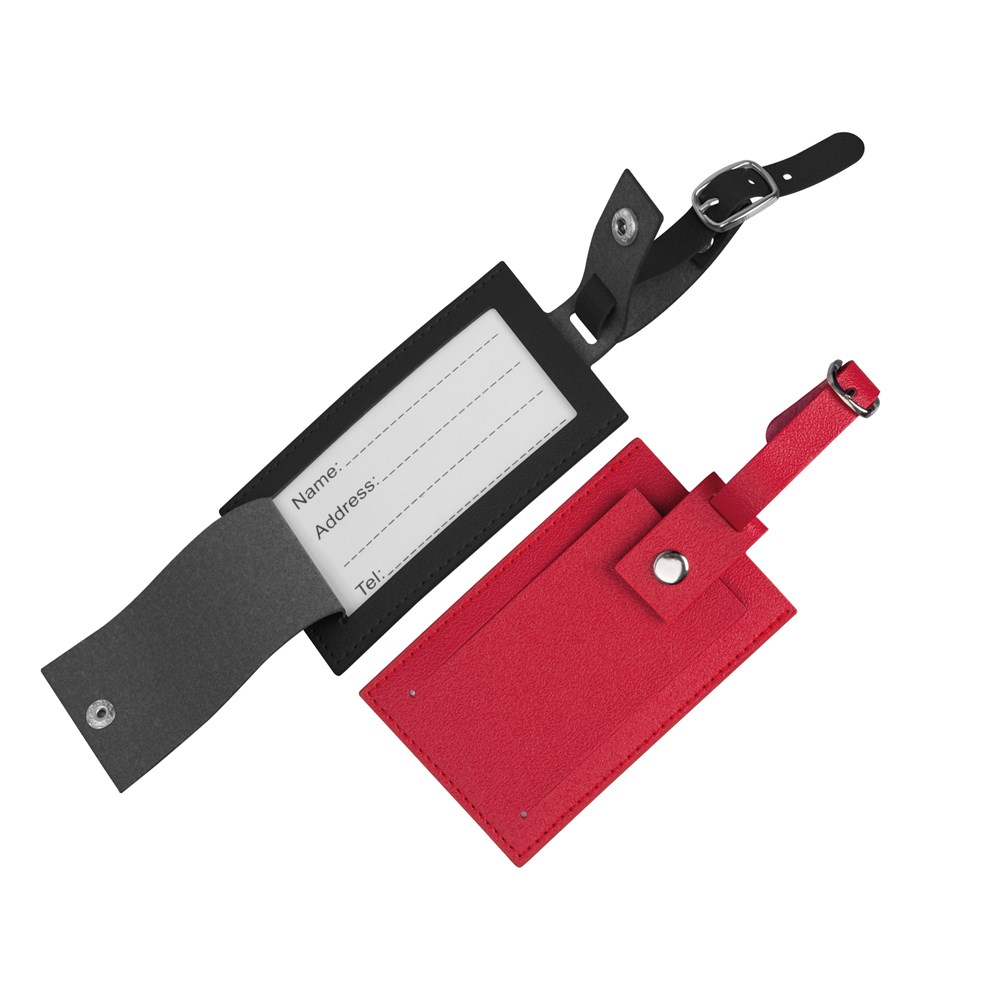 Kofferlabel van kunstleer - voor bedrijven en relatiegeschenken