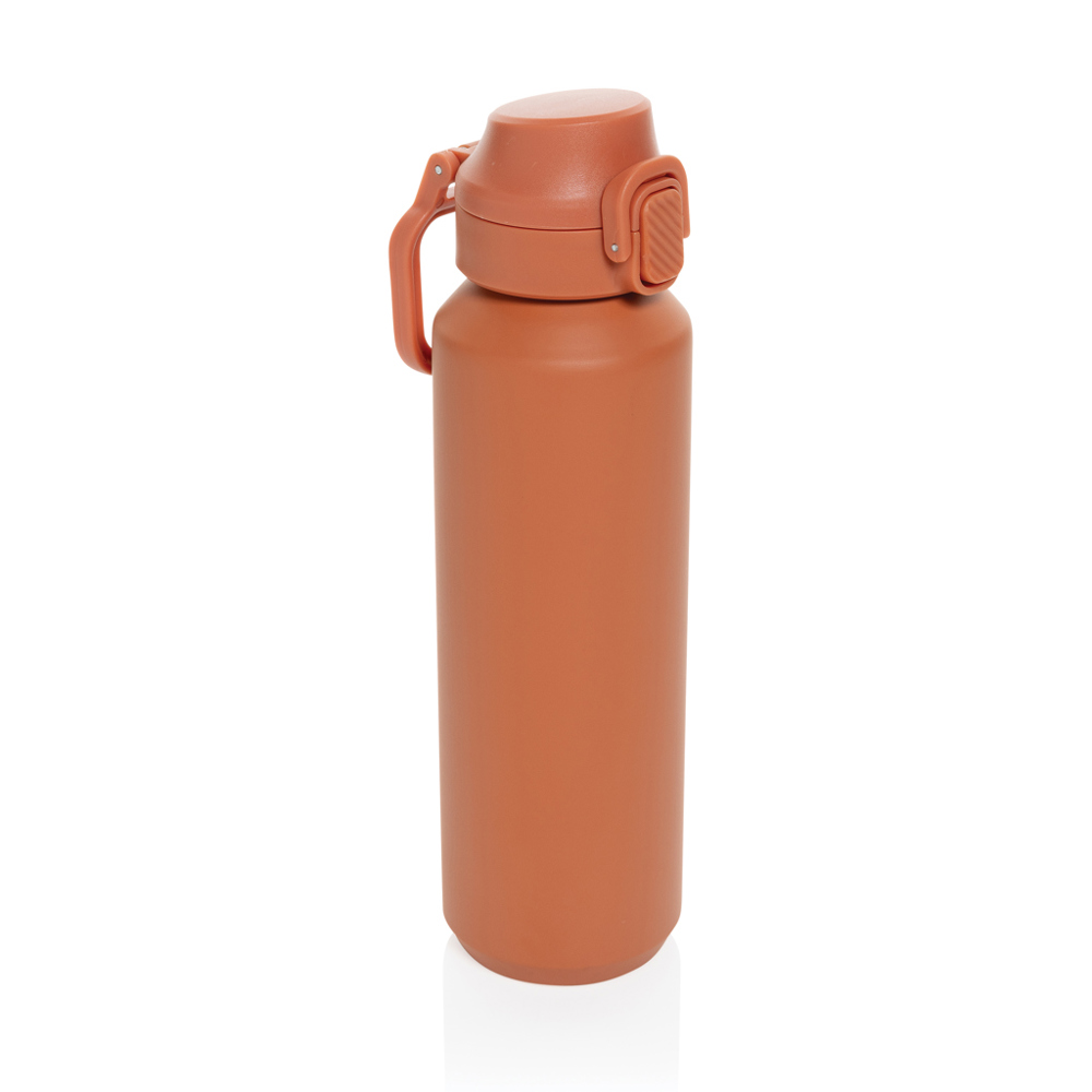 Via RCS Re-steel lockable sport bottle 600ML - bedrukt of onbedrukt verkrijgbaar - oranje (± PMS 171)