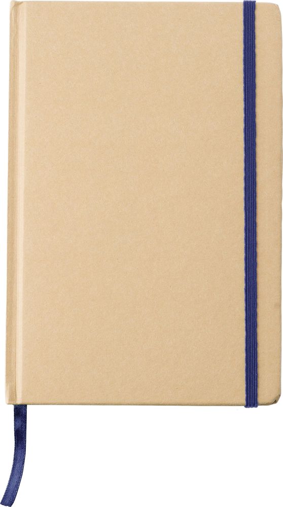 Gerecycled papieren notitieboek (A5) Gianni - kopen of bedrukken - Blauw