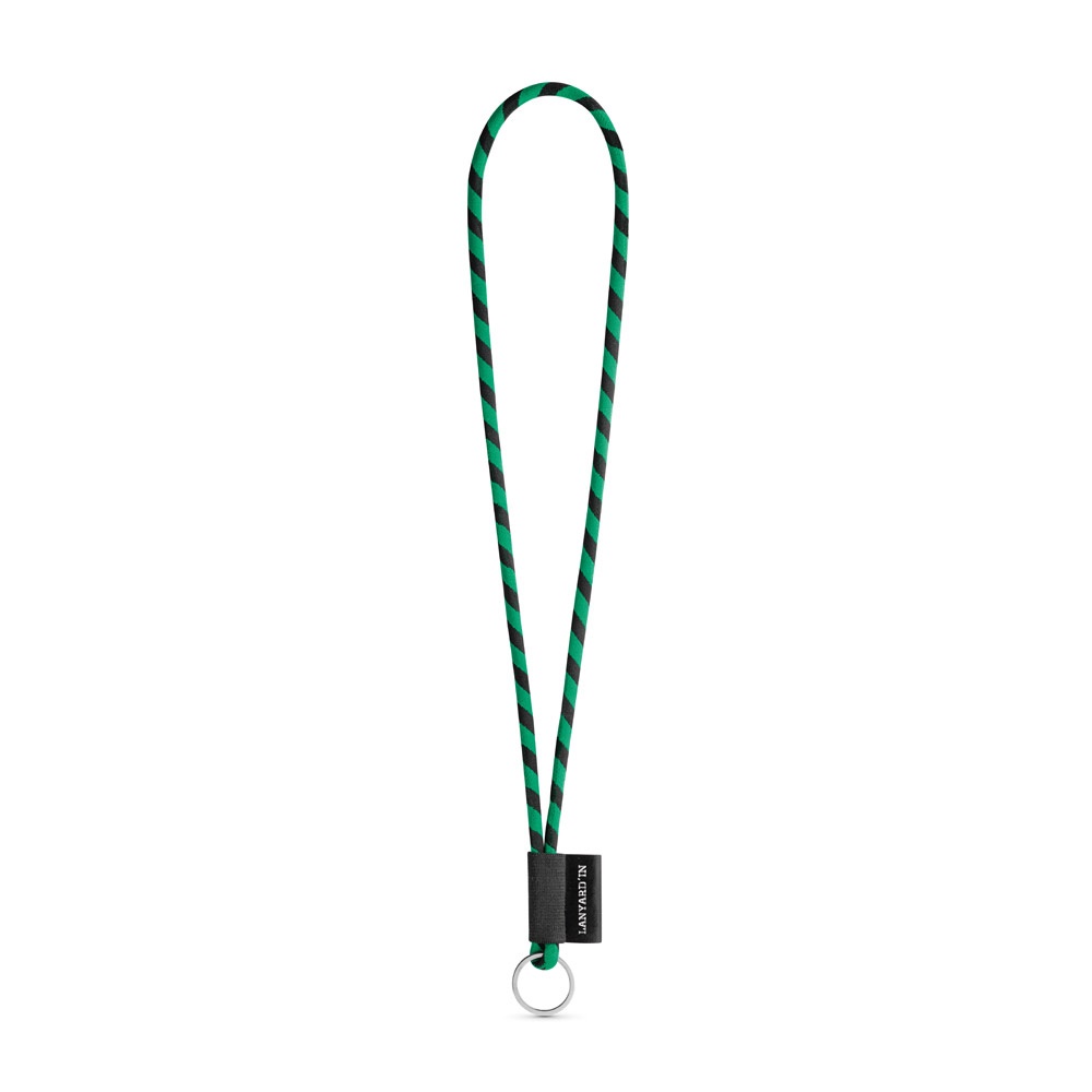 75093. Lanyard Tube Long Set I. Standaard modellen - voor bedrijven en relatiegeschenken - Zwart, Groen