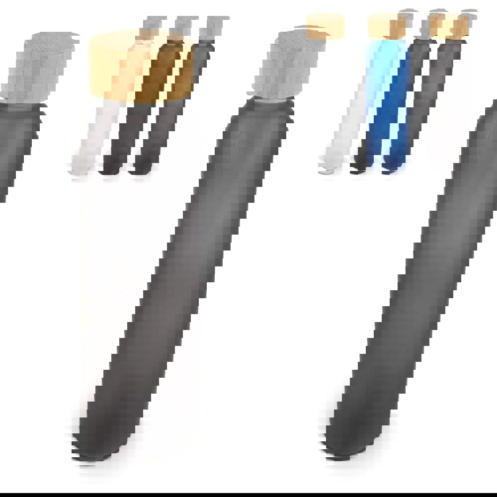 Waterfles glas & bamboe 500ml - bedrukt of onbedrukt verkrijgbaar